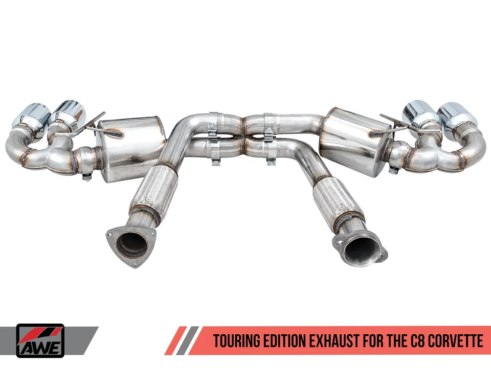 AWE Tuning 20-22 Chevrolet Corvette (C8) Touring Edition Exhaust - Quad Diamond Black Tips 3015-43159 3 of 6