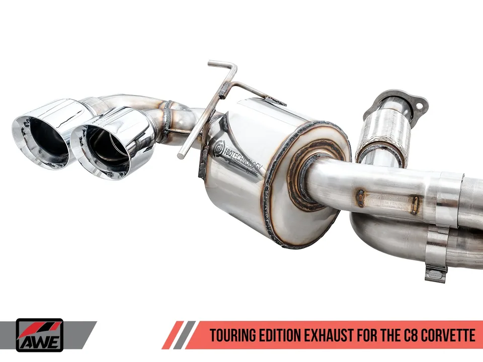 AWE Tuning 20-22 Chevrolet Corvette (C8) Touring Edition Exhaust - Quad Diamond Black Tips 3015-43159 4 of 6