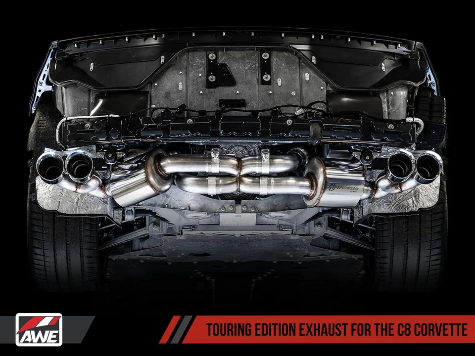 AWE Tuning 20-22 Chevrolet Corvette (C8) Touring Edition Exhaust - Quad Diamond Black Tips 3015-43159 6 of 6