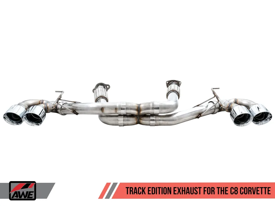 AWE Tuning 20-22 Chevrolet Corvette (C8) Track Edition Exhaust - Quad Chrome Silver Tips 3020-42080 2 of 6