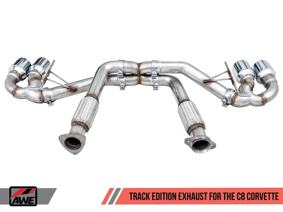 AWE Tuning 20-22 Chevrolet Corvette (C8) Track Edition Exhaust - Quad Diamond Black Tips 3020-43086 2 of 6