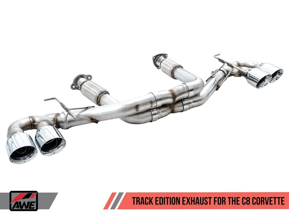 AWE Tuning 20-22 Chevrolet Corvette (C8) Track Edition Exhaust - Quad Diamond Black Tips 3020-43086 4 of 6
