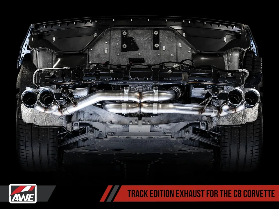 AWE Tuning 20-22 Chevrolet Corvette (C8) Track Edition Exhaust - Quad Diamond Black Tips 3020-43086 6 of 6