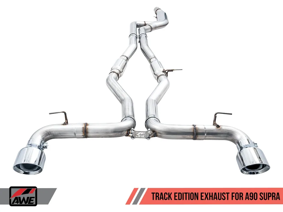 AWE Tuning 20-22 Toyota Supra A90 Track Edition Exhaust - 5in Chrome Silver Tips 3015-32116 2 of 6
