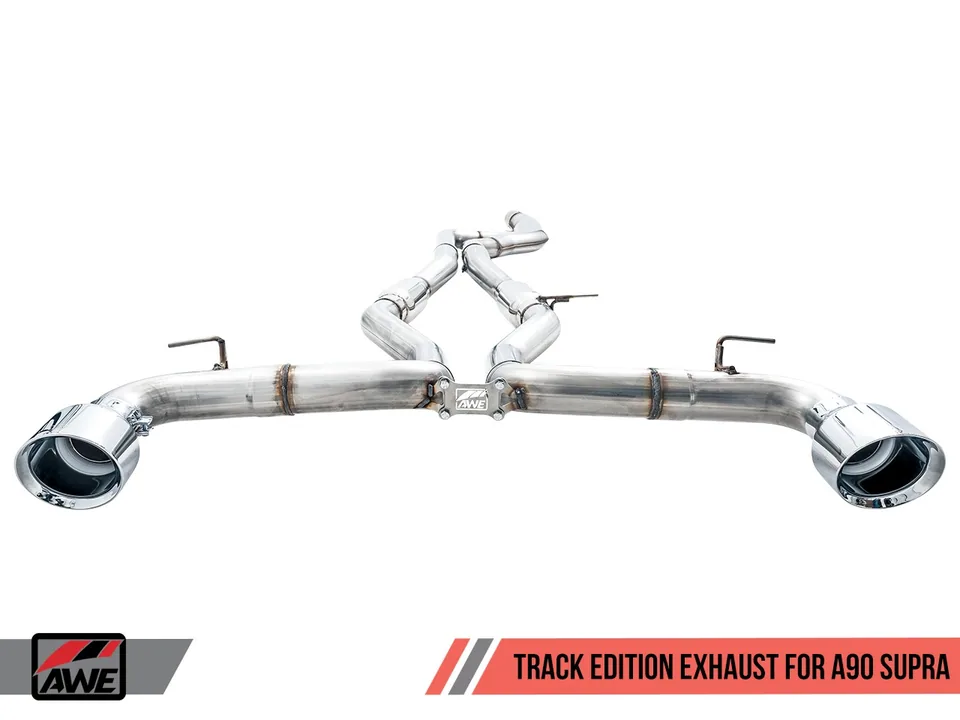AWE Tuning 20-22 Toyota Supra A90 Track Edition Exhaust - 5in Chrome Silver Tips 3015-32116 3 of 6