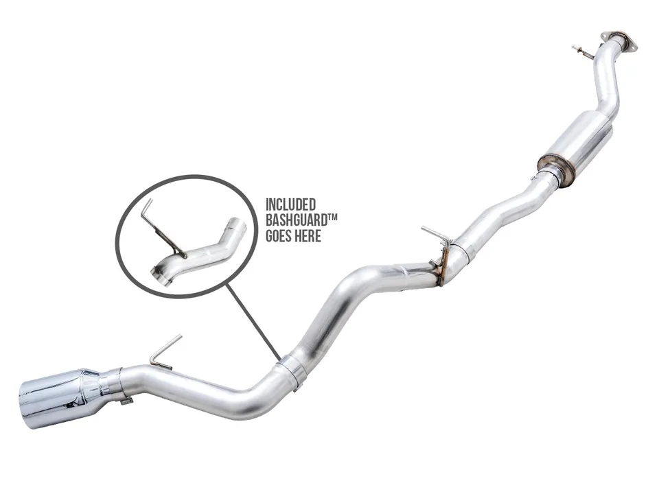 AWE Tuning 21-22 Ford Bronco 0FG Single Rear Exit Exhaust w/Diamond Black Tip & Bash Guard 3015-23789 2 of 6