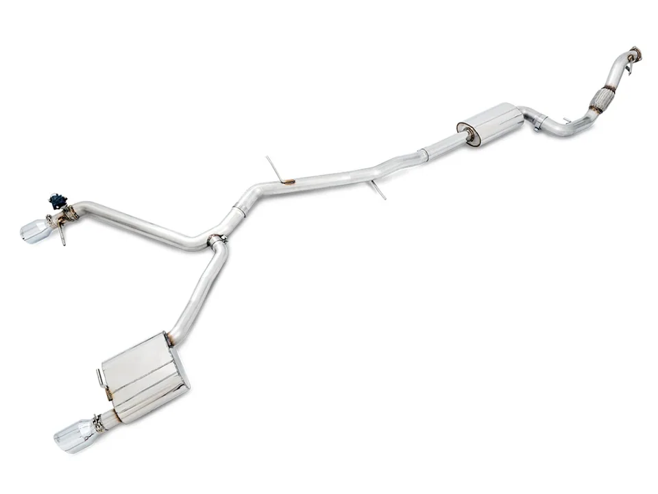 AWE Tuning Audi 17-18 B9 A4 SwitchPath Exhaust Dual Outlet - Chrome Silver Tips (Includes DP and Remote) 3025-32014 1 of 5