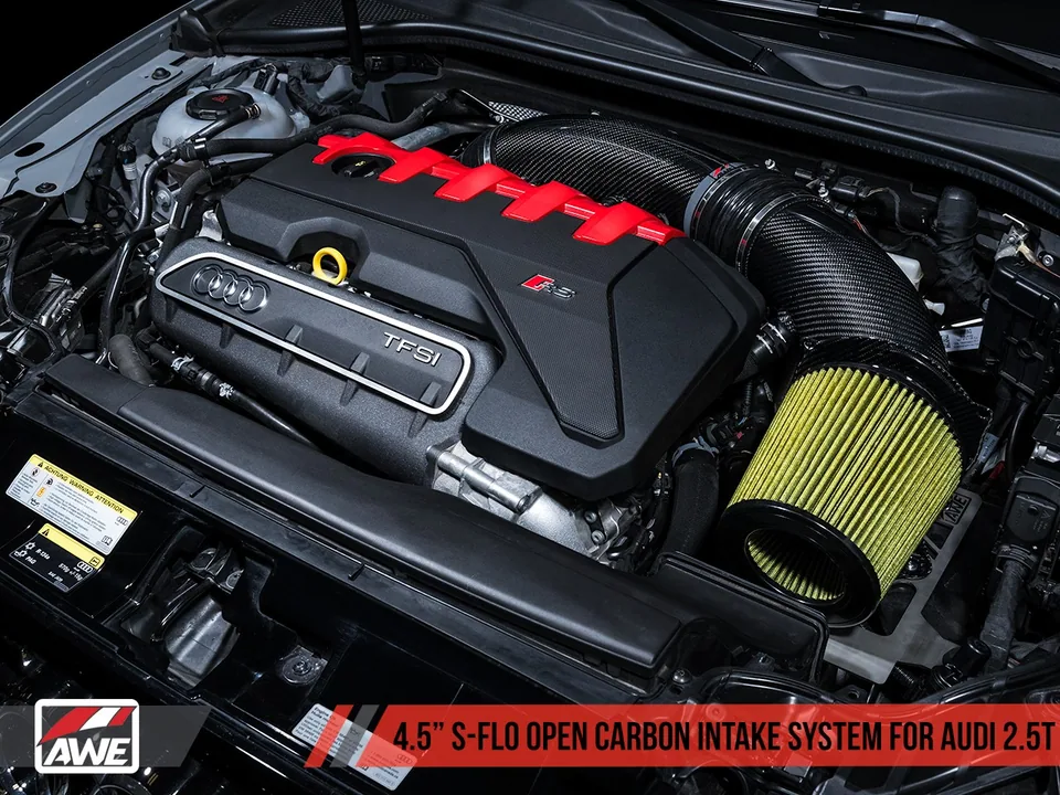 AWE Tuning Audi RS3 / TT RS S-FLO Open Carbon Fiber Intake 2660-15048 4 of 5