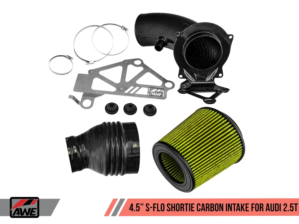 AWE Tuning Audi RS3 / TT RS S-FLO Shortie Carbon Fiber Intake 2660-15046 1 of 4