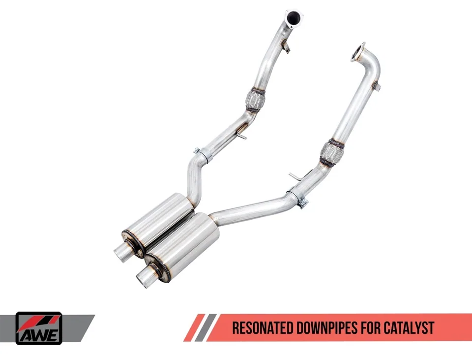 AWE 18-22 Audi B9 S5 Sportback 3.0T SwitchPath Exhaust (Res. for Perf. Catalyst) 102mm Chrome Silver Tips 3025-42060 2 of 6