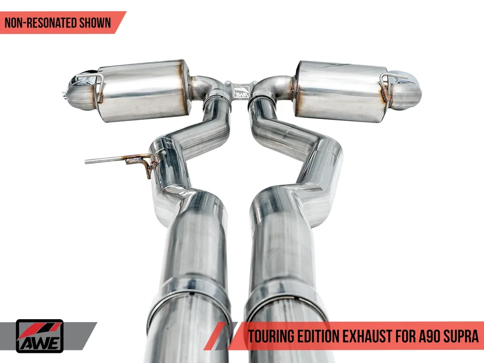 AWE 20-22 Toyota Supra A90 Non-Resonated Touring Edition Exhaust - 5in Chrome Silver Tips 3020-32058 5 of 6