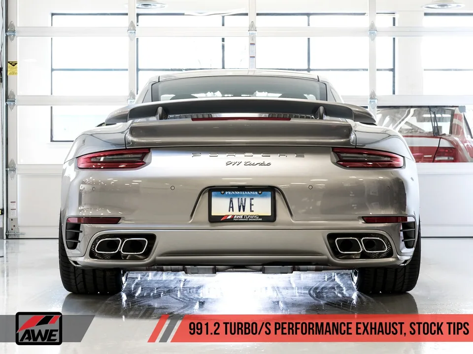 AWE Tuning Porsche 991.2 Turbo Performance Exhaust and High-Flow Cat Sections - For OE Tips 3015-41002 6 of 6