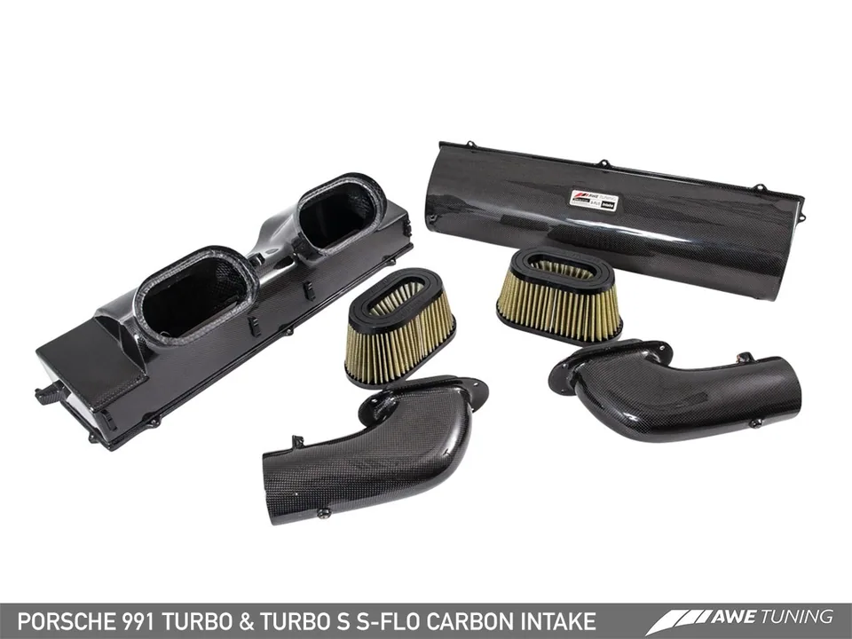 AWE Tuning Porsche 991 (991.2) Turbo and Turbo S S-FLO Carbon Intake 2660-13040 1 of 6