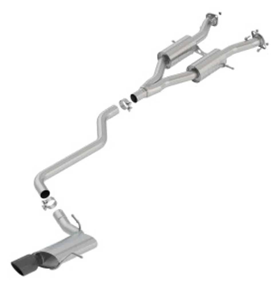 Borla 14-18 Jeep Grand Cherokee 3.6L V6 AWD AT 4DR 2.50in S-TYPE Cat-Back Exhaust Black Chrome Tip 140748BC 1 of 1