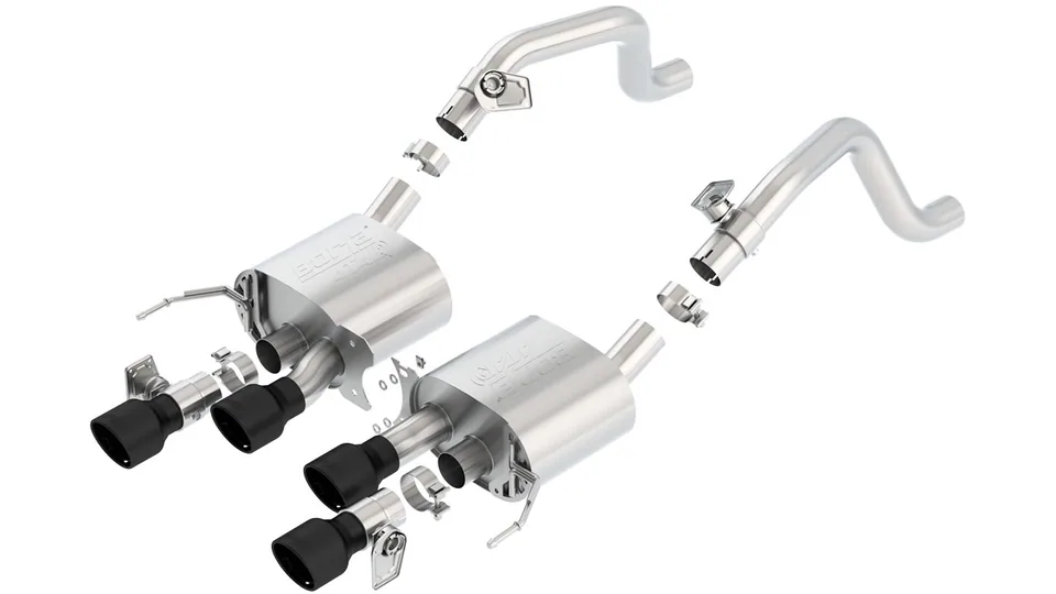 Borla 14-19 C7 Corvette Stingray Axle-Back ATAK Exhaust 2.75in To Muffler Dual 2.75in Out 4.25in Tip 11856CB 1 of 2