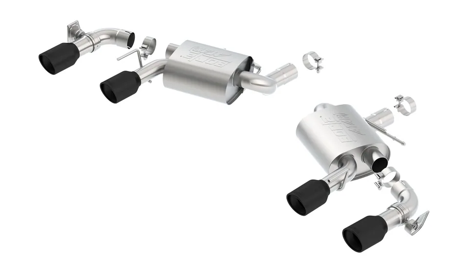 Borla 16 - 22 Chevy Camaro V8 SS AT/MT ATAK Rear Section Exhaust w/ Dual Mode Valves Ceramic Black 11925CB 1 of 3