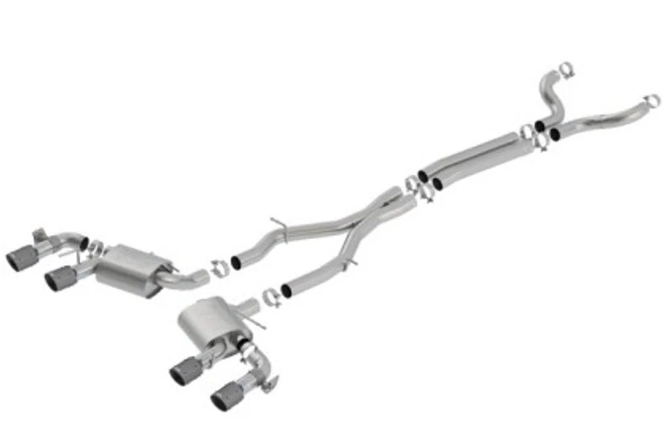 Borla 17-18 Chevrolet Camaro ZL1 6.2L V8 Atak Catback Exhaust w/ Dual Mode Valves CF Black Anod 140727CFBA 1 of 1