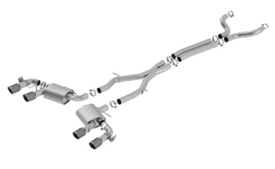 Borla 17-18 Chevrolet Camaro ZL1 6.2L V8 S Type Catback Exhaust w/ Dual Mode Valves CF Black Anod 140726CFBA 1 of 1