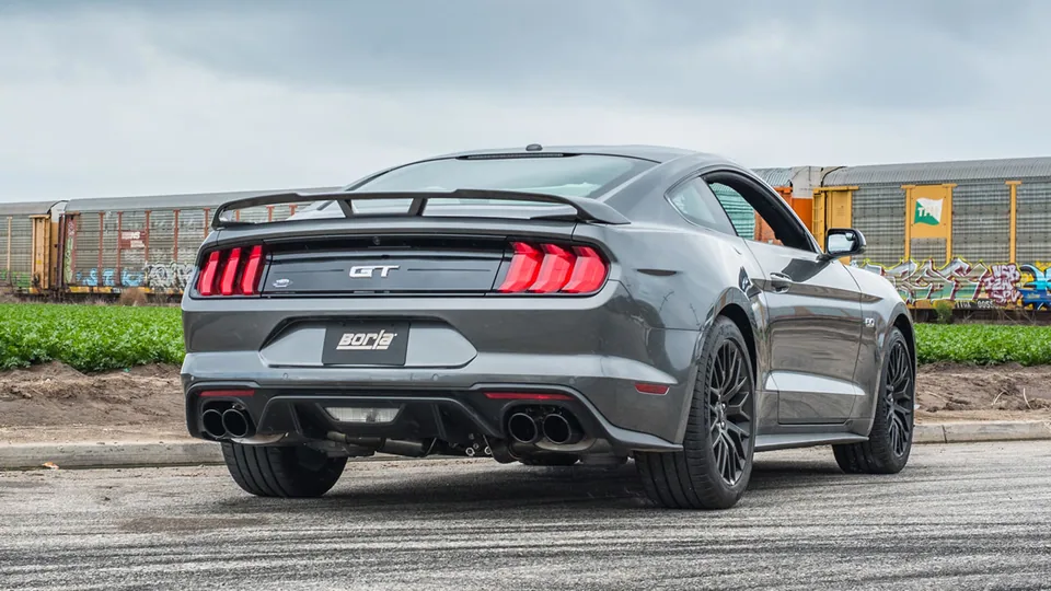 Borla 18-22 Ford Mustang GT 5.0L 2.5in S-Type Exhaust w/o Valves (Rear Section Only) - Black Chrome 11953BC 3 of 3