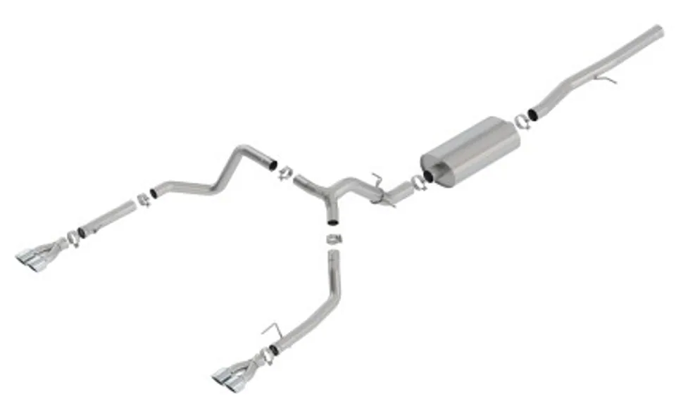 Borla 19 Chevrolet Silverado/GMC Sierra 1500 6.2L SS Touring Catback Exhaust - Square Chrome Tips 140782 1 of 1