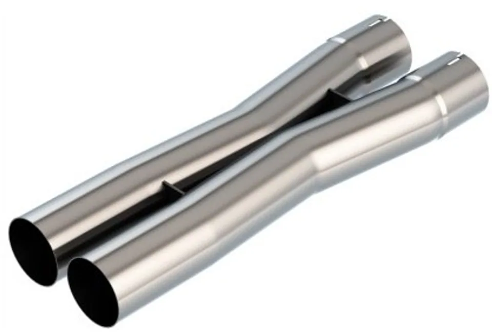 Borla 2.75in Universal X-Pipe 3.66in Inlet Centerline 4.05in Outlet Centerline 26.98in OAL 621105 1 of 1