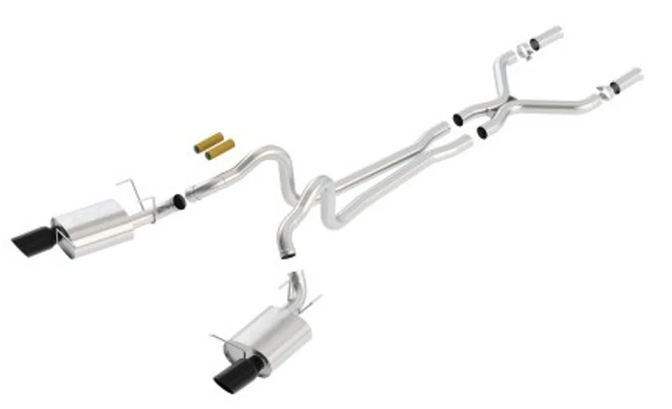 Borla 2011-2012 Mustang GT 5.0L Black Chrome 4.5in Rd Tip ATAK Catback Exhaust 140372BC 1 of 1