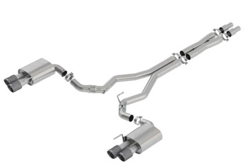 Borla 2018 Ford Mustang GT 5.0L AT/MT (w/o Valves) ATAK 3in Cat-Back Exhaust w/Carbon Fiber Tips 140746CF 1 of 1