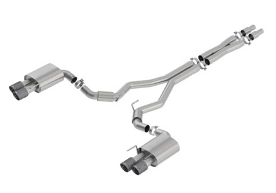 Borla 2018 Ford Mustang GT 5.0L AT/MT (w/o Valves) S-Type 3in Cat-Back Exhaust w/Carbon Fiber Tips 140745CF 1 of 1