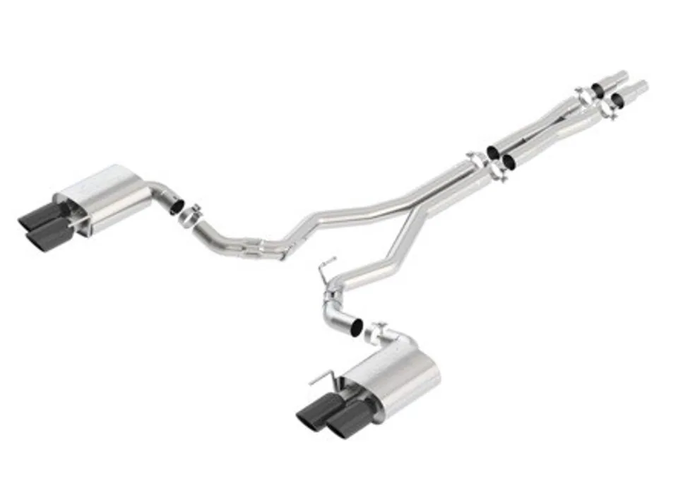 Borla 2018 Ford Mustang GT (A/T / M/T) 3in ATAK Catback Exhaust w/o Valves w/ Black Chrome Tips 140746BC 1 of 1