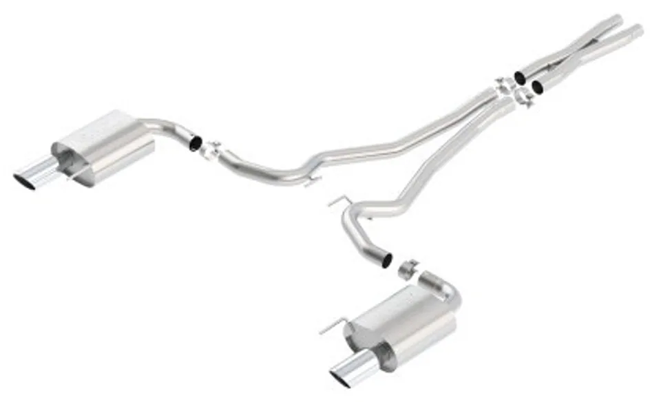 Borla Atak S Cat-Back 15-17 Ford Mustang GT 5.0L V8 MT/AT 2.5in pipe 4in tip 140591 1 of 1