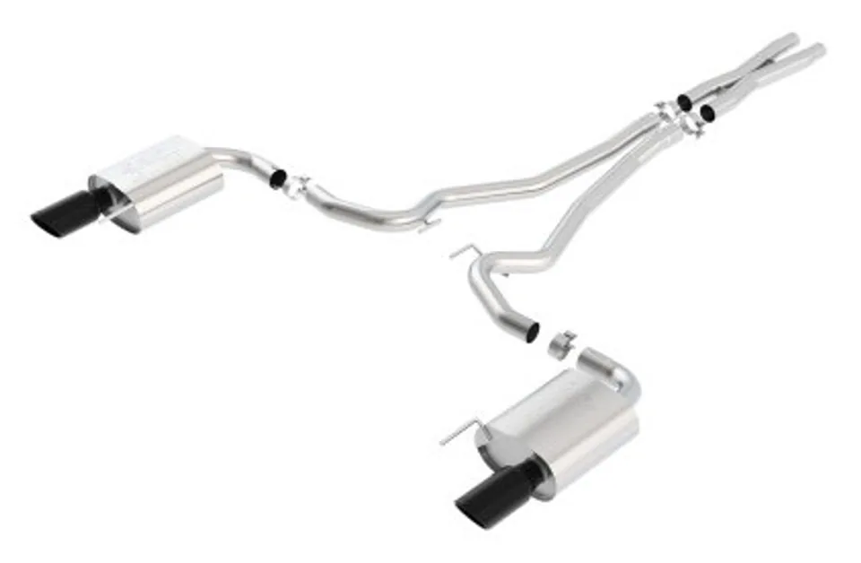 Borla Atak S Cat-Back 15-17 Ford Mustang GT 5.0L V8 MT/AT 2.5in pipe 4in tip (Black Chrome) 140591BC 1 of 1