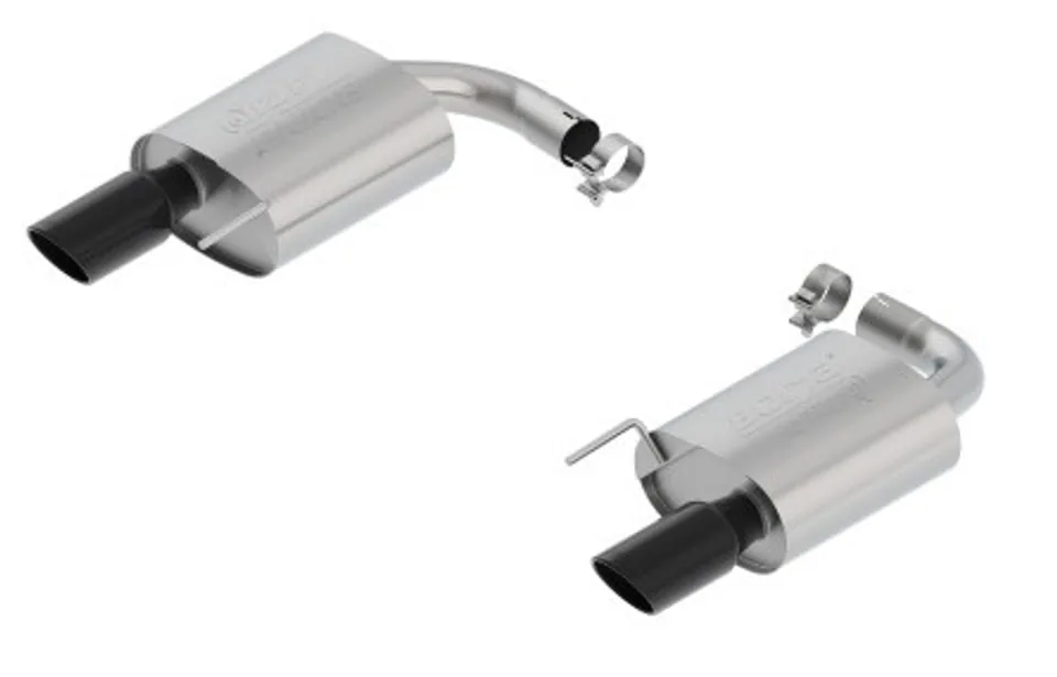 Borla Atak S Rear Section 15-17 Ford Mustang GT 5.0L V8 MT/AT 2.5in pipe 4in tip (Black Chrome) 11895BC 1 of 1