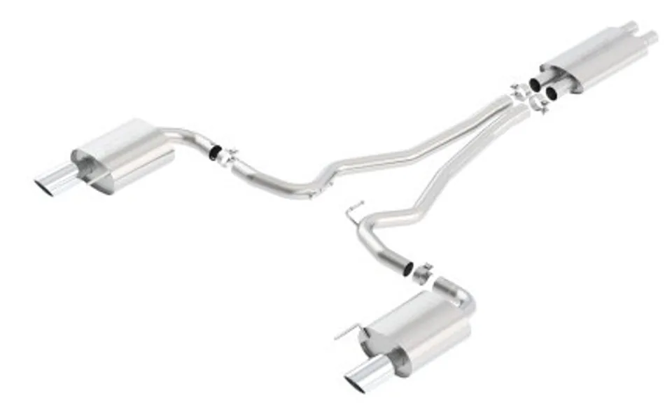 Borla Touring Cat-Back 15 Ford Mustang GT 5.0L V8 MT/AT 2.5in pipe 4in tip 140589 1 of 1