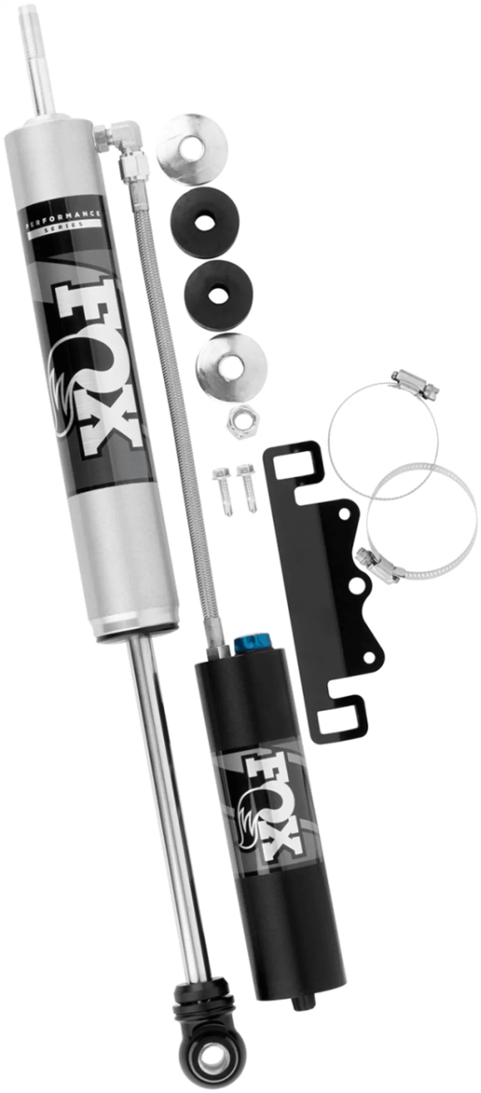 Fox 17-22 Ford F250/F350 2.0 Performance Series Remote Reservoir Adj. Front Shocks 0-1.5in Lift 985-26-161 1 of 6