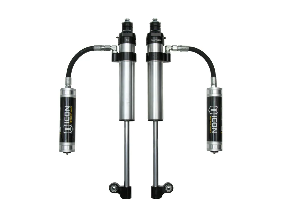 ICON 2005-2023 Toyota Tacoma, Rear, 2.5 Aluminum Series RXT Remote Reservoir Shocks, Pair 57826p 1 of 2