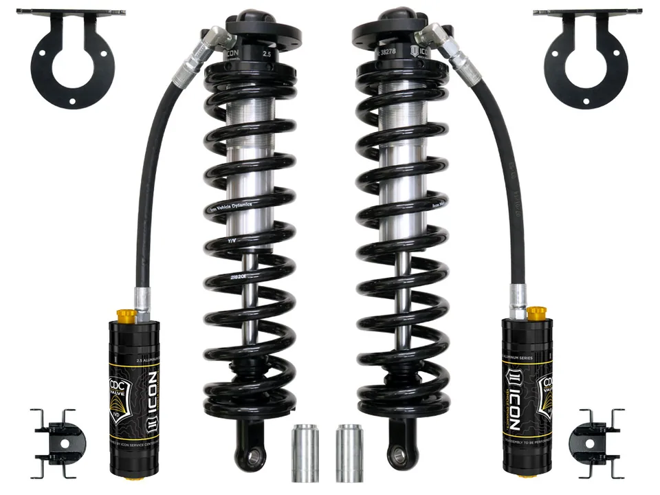 ICON 2005-2024 Ford F-250/F-350 Super Duty 4WD, 4-5.5" Lift, Front, 2.5 V.S. Remote Reservoir CDCV Coilover Conversion Kit 61721c 1 of 5