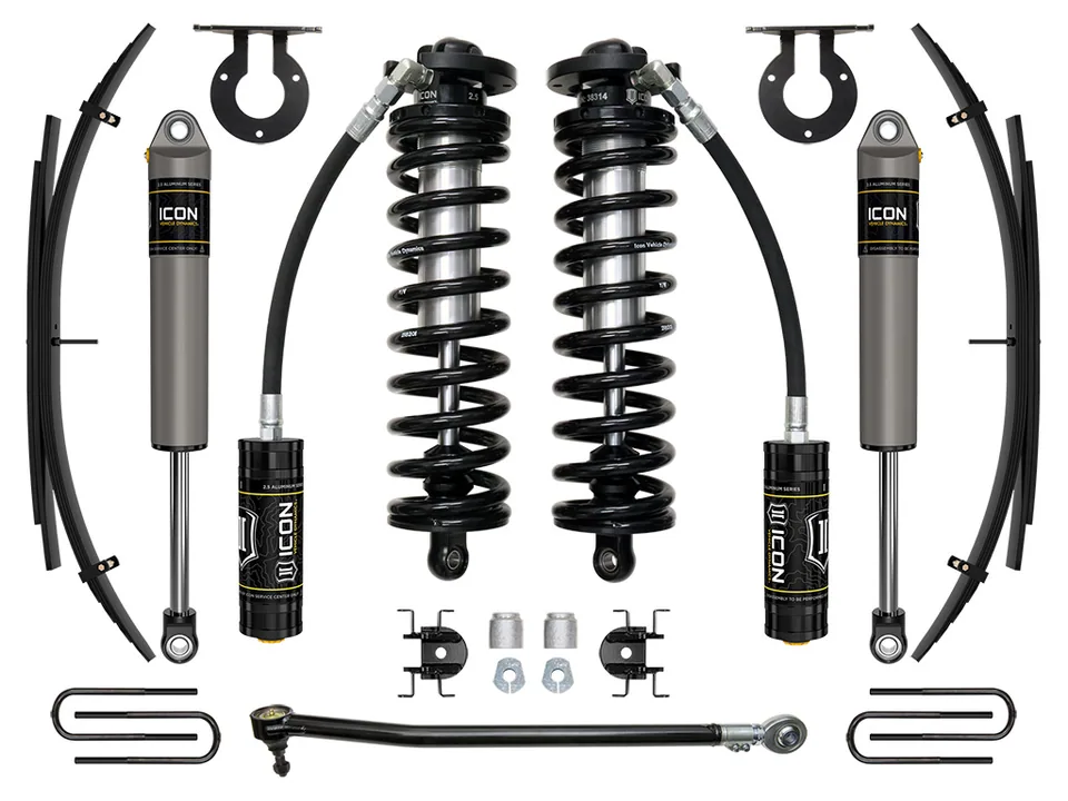 ICON 2017-2023 Ford F-250/F-350 Super Duty 4WD, 2.5-3" Lift, Stage 2 Coilover System w/ Expansion Packs k63142l 1 of 2