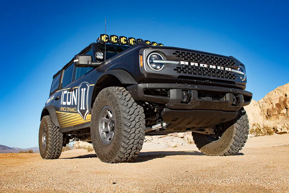 ICON 2021-2023 Ford Bronco, Non-Sasquatch, 3-4" Lift, Stage 5 Suspension System, Tubular, Heavy Rate Rear Spring K40005TX 3 of 6