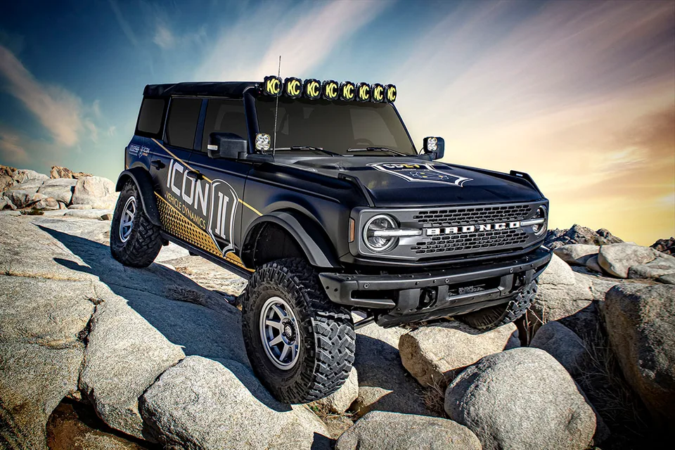 ICON 2021-2023 Ford Bronco, Non-Sasquatch, 3-4" Lift, Stage 5 Suspension System, Tubular, Heavy Rate Rear Spring K40005TX 5 of 6