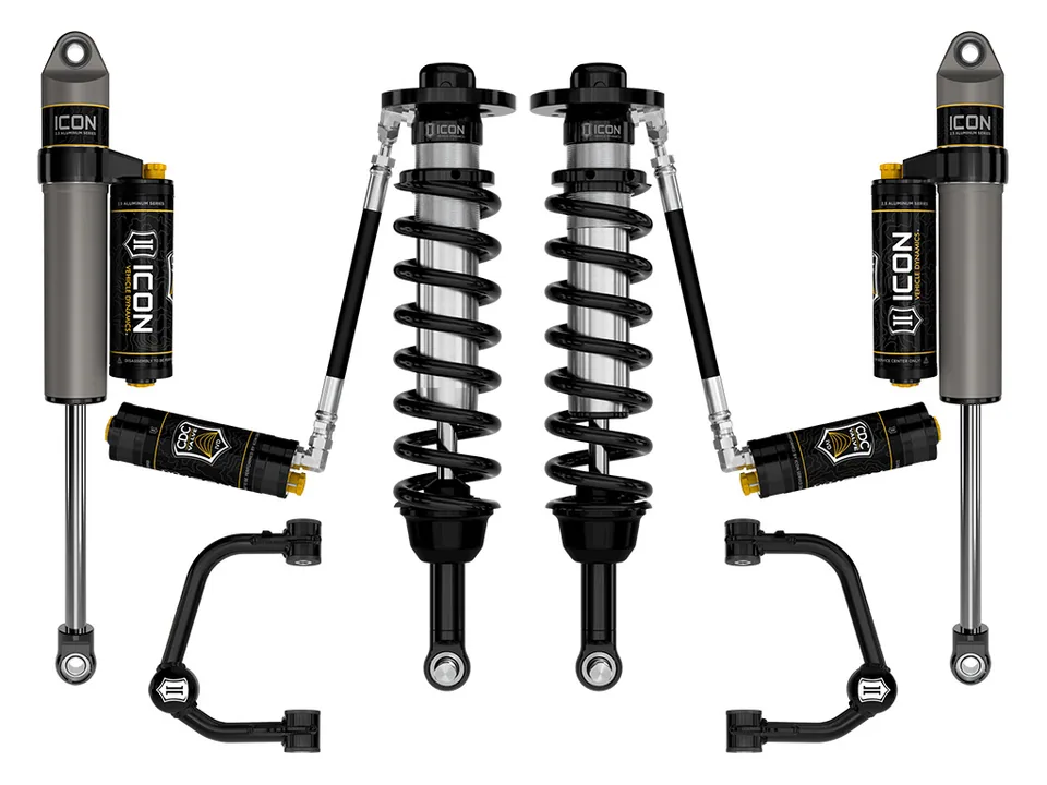 ICON 2021-2024 Ford F-150 4WD, 2.75-3.5" Lift, Stage 4 Suspension System, Tubular, CDCV k93134t 1 of 5