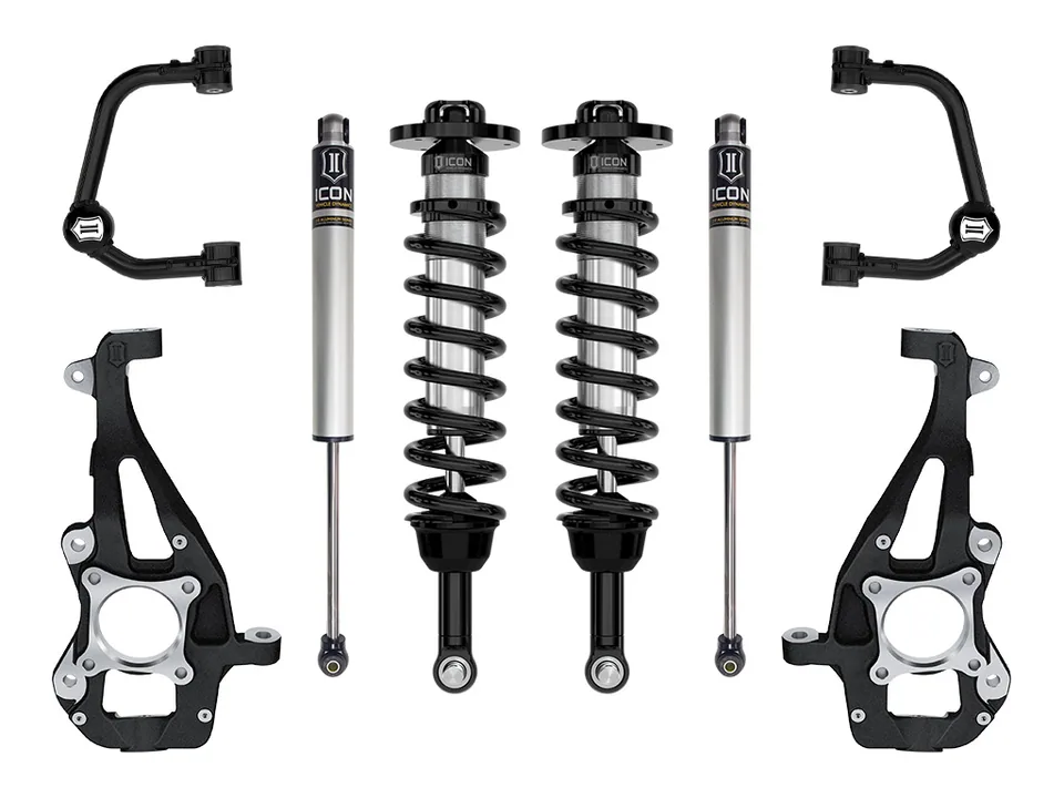 ICON 2021-2024 Ford F-150 4WD, 3.5-4.5" Lift, Stage 1 Suspension System, Tubular k93141t 1 of 6