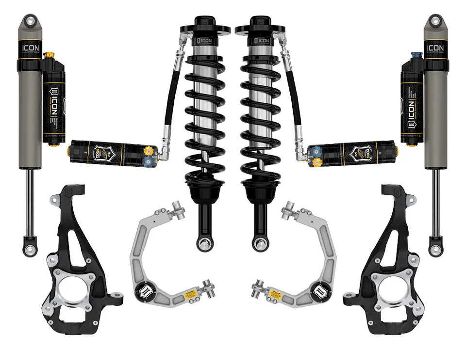 ICON 2021-2024 Ford F-150 4WD, 3.5-4.5" Lift, Stage 4 Suspension System, Billet, CDXS k93144d 1 of 6
