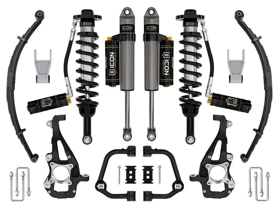 ICON 2021-2024 Ford F-150 4WD, 3.5-4.5" Lift, Stage 4 Suspension System, Tubular, CDCV, w/ Leaf Packs k93144tl 1 of 6