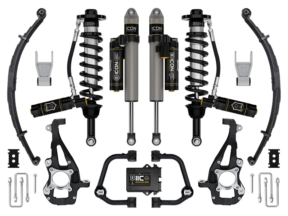 ICON 2021-2024 Ford F-150 4WD, 3.5-4.5" Lift, Stage 5 Suspension System, Tubular, w/ Leaf Packs k93145tl 1 of 6