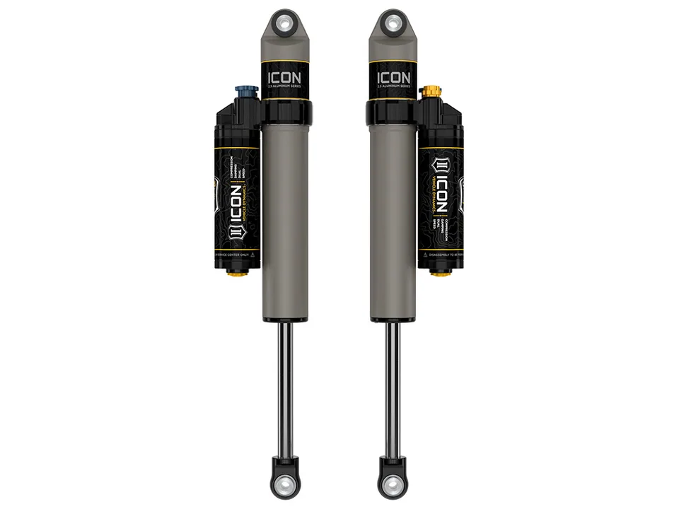 ICON 2021-2024 Ford F-150 4WD/F-150 Tremor, 0-2" Lift, Rear, V.S. 2.5 Aluminum Series Shock Absorbers, Piggyback Reservoir w/ CDXS, Pair 97721xp 1 of 5