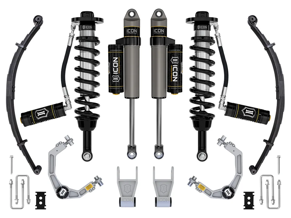 ICON 2021-2024 Ford F-150 Tremor, 2.5-3" Lift, Stage 3 Suspension System, Billet, w/ Leaf Packs k93163l 1 of 4