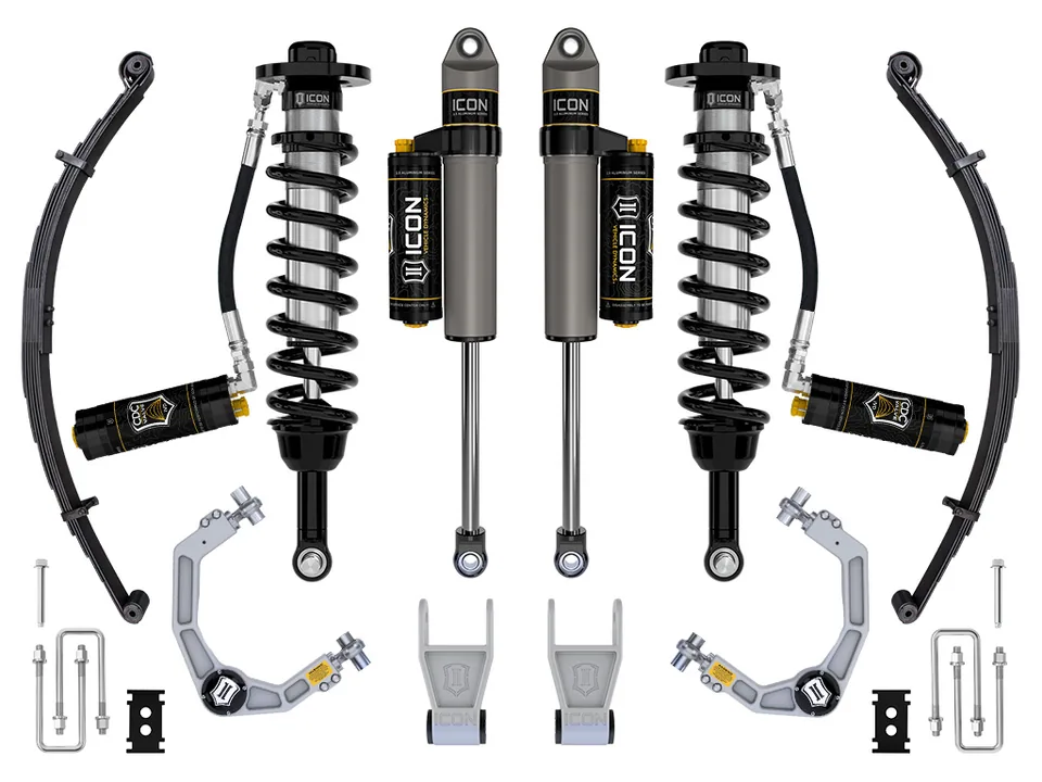 ICON 2021-2024 Ford F-150 Tremor, 2.5-3" Lift, Stage 4 Suspension System, Billet, CDCV, w/ Leaf Packs k93164l 1 of 4