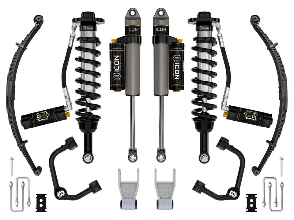 ICON 2021-2024 Ford F-150 Tremor, 2.5-3" Lift, Stage 4 Suspension System, Tubular, CDCV, w/ Leaf Packs k93164tl 1 of 5