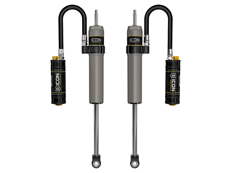 ICON 2022-2025 Toyota Tundra 0-1.5" Lift/2023-2025 Sequoia 0-4" Lift, Rear, V.S. 2.5 Aluminum Series Shock Absorbers, Remote Reservoir w/ CDCV, Pair 57840cp 1 of 1