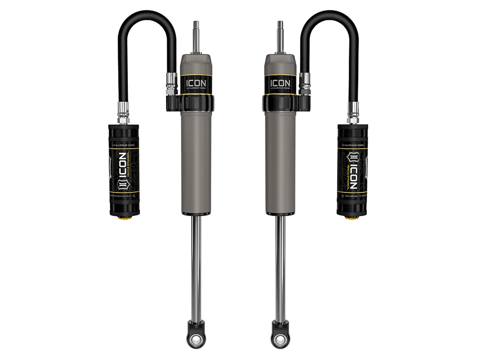 ICON 2022-2025 Toyota Tundra 0-1.5" Lift/2023-2025 Sequoia 0-4" Lift, Rear, V.S. 2.5 Aluminum Series Shock Absorbers, Remote Reservoir, Pair 57840p 1 of 1